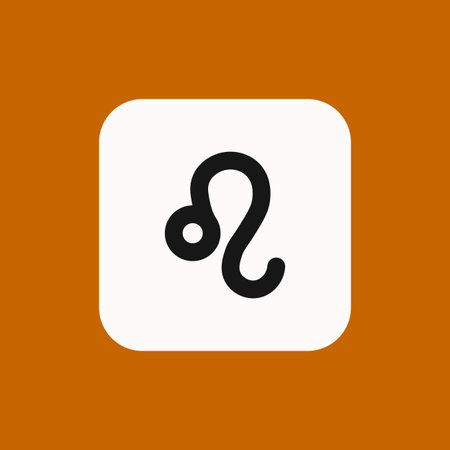 Zodiac horoscope. Leo astrological icon symbol. Stylized star sign esoteric. Simple line vector illustrationのイラスト素材
