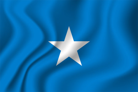 Flag of Somalia. Somali national symbol in official colors. Template icon. Vector backgroundのイラスト素材