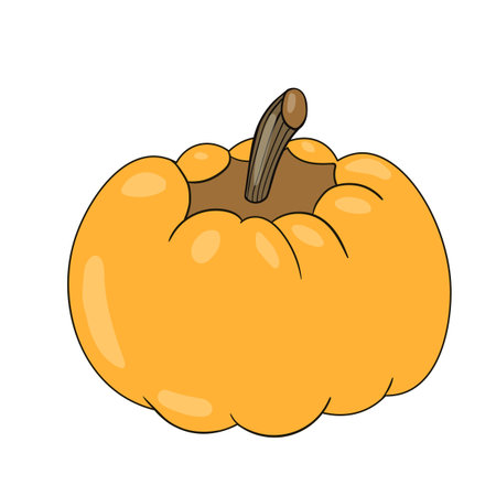 Halloween pumpkin. Cute Pumpkins or ghost. Vector autumn holidays illustrationのイラスト素材