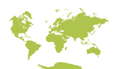 World Map, sign silhouette. World Map Globe. Vector Illustration isolated on transparent backgroundのイラスト素材