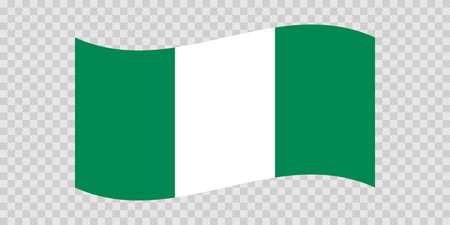 Flag of Nigeria. Nigerian national symbol in official colors. Template icon. Abstract vector backgroundのイラスト素材