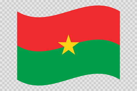 Flag of Burkina Faso. National symbol in official colors. Template icon. Abstract vector backgroundのイラスト素材