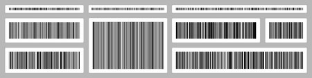 Barcode isolated on white background. Code stripes sticker. Barcode labels, customers qr codeのイラスト素材