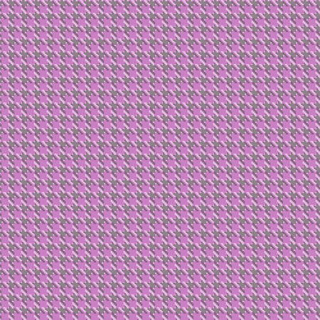 Geometric houndstooth pink seamless pattern with pied-de-poule ornament. Monochrome graphic design....
