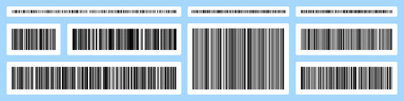 Barcode isolated on white background. Code stripes sticker. Barcode labels, customers qr code