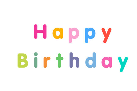 Happy Birthday vector background. Lettering invitation or greeting card. Vector illustrationのイラスト素材