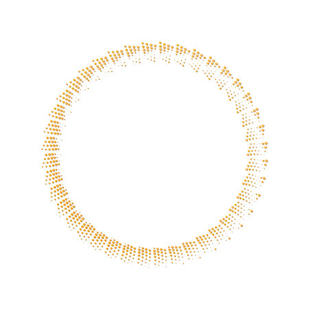 Round vintage textured frame for your design. Vintage cover. Place for text. Vintage holiday beautiful golden frames for paintings or photographs. Template vector illustrationのイラスト素材