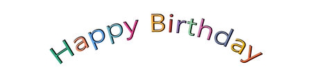 Happy Birthday vector background. Lettering invitation or greeting card. Vector illustrationのイラスト素材