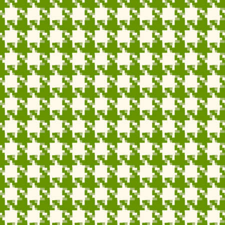 Geometric houndstooth beige seamless pattern with pied-de-poule ornament. Monochrome graphic design....