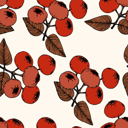 Seamless pattern with blueberry. Natural fresh ripe tasty blueberries. Vector illustration for background, packaging, textile, fabric and various other designs. Food conceptのイラスト素材