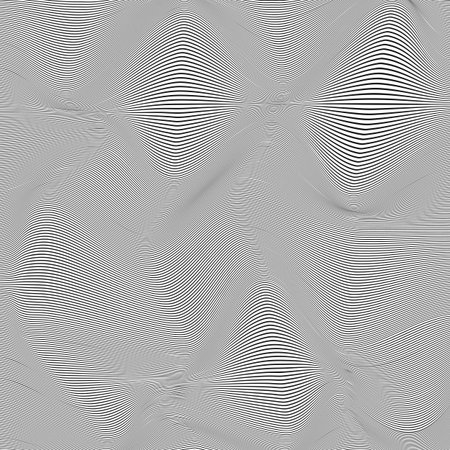 Swirl hypnotic black and white wave pattern. Monochrome abstract background. Vector flat geometric...
