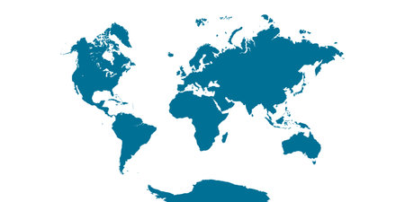 World Map, sign silhouette. World Map Globe. Vector Illustration isolated on transparent backgroundのイラスト素材