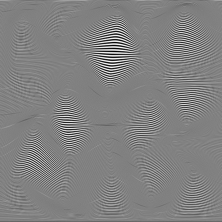 Swirl hypnotic black and white wave pattern. Monochrome abstract background. Vector flat geometric illustration.Template design for banner, website, template, leaflet, brochure, posterのイラスト素材