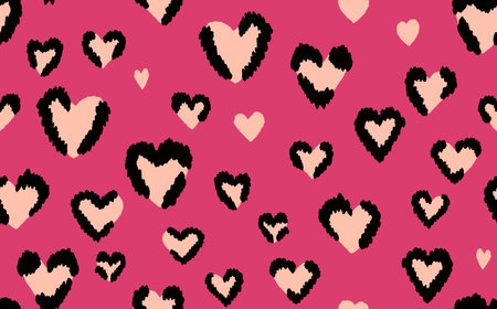 Abstract modern leopard seamless pattern. Animals trendy background. Color decorative vector stock illustration for print, card, postcard, fabric, textile. Modern ornament of stylized skinのイラスト素材