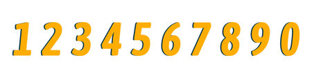 Set of colorful numbers. Vector illustration. Template elements for greeting card, web design....