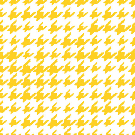 Geometric houndstooth color seamless pattern with pied-de-poule ornament. Monochrome graphic design....