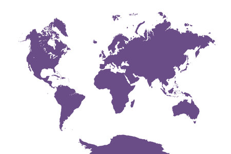 World Map, sign silhouette. World Map Globe. Vector Illustration isolated on transparent backgroundのイラスト素材