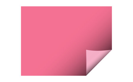 Page curl. Curled color paper. Blank sheet of ripped aged paper bright color corner. Copy space design for text, advertising, poster, wallpaper, backdrop. Printable lined and squared grid paperのイラスト素材