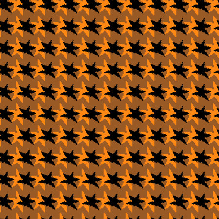 Geometric houndstooth color seamless pattern with pied-de-poule ornament. Monochrome graphic design....