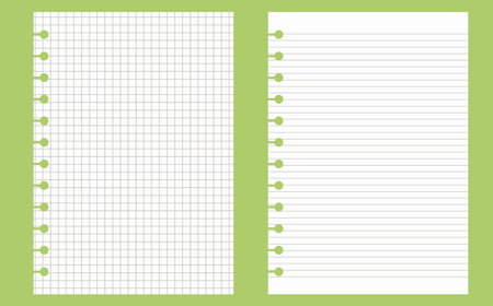 Graph paper. Printable lined and squared grid paper with color lines. Geometric background for school, textures, notebook, diary. Copy space blankのイラスト素材