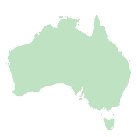 Map of Australian, sign silhouette. World Map Globe. Vector Illustration isolated on white background. African continentのイラスト素材