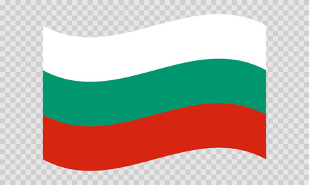 Flag of Bulgaria. Bulgarian national symbol in official colors. Template icon. Abstract vector backgroundのイラスト素材