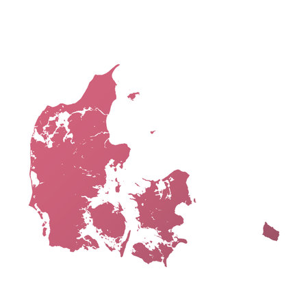 Map of Denmark, sign silhouette. World Map Globe. Vector Illustration isolated on white background....