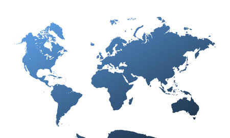 World Map, sign silhouette. World Map Globe. Vector Illustration isolated on transparent backgroundのイラスト素材