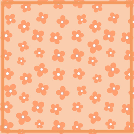 Print for kerchief, bandana, scarf, handkerchief, shawl, neck scarf. Squared pattern with ornament...