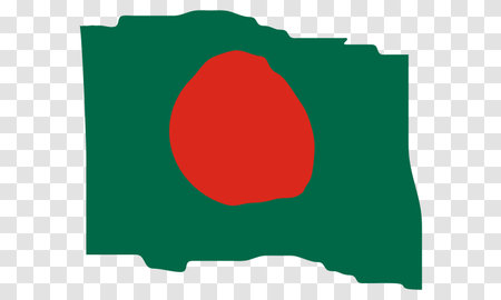 Waving Flag of Bangladesh. Bangladeshi national symbol in official colors. Template icon. Abstract vector background. Fluttering effectのイラスト素材