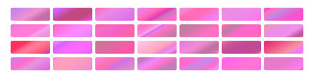 Mobile screen lock display collection of colorful backgrounds in trendy neon colors. Modern screen vector design for mobile app. Soft color abstract pastel holographic gradients. Swatches for designのイラスト素材