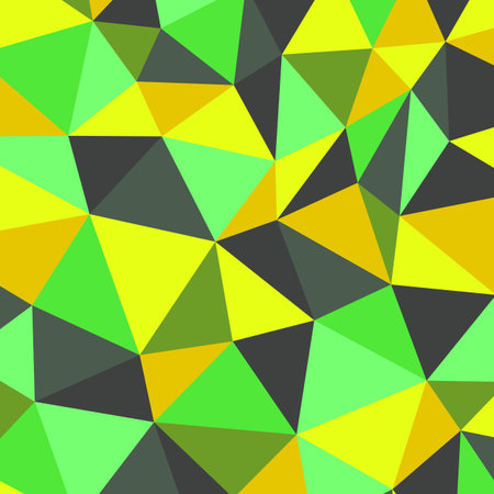 Polygonal rainbow mosaic background. Abstract low poly vector illustration. Triangular pattern in halftone style. Template geometric business design with triangle for poster, banner, card, flyerのイラスト素材