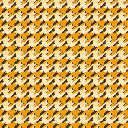 Geometric houndstooth black and white seamless pattern with pied-de-poule ornament. Monochrome...