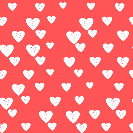 Seamless pattern with hearts. Template holiday vector illustration. Design for card, postcard,...