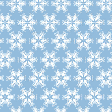 Winter seamless pattern with snowflakes, holiday background. Vector illustration for fabric, textile...