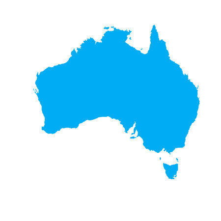Map of Australian, sign silhouette. World Map Globe. Vector Illustration isolated on transparent background. African continentのイラスト素材