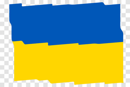 Waving Flag of Ukraine. Ukrainian national symbol in official colors. Template icon. Abstract vector background. Fluttering effectのイラスト素材