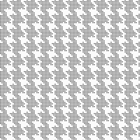 Geometric color seamless pattern with pied-de-poule ornament. Monochrome graphic repeating design. Modern minimalist stylish squared background. Vector chequered motif for fabric, textileのイラスト素材