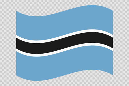 Flag of Botswana. National symbol in official colors. Template icon. Abstract vector backgroundのイラスト素材