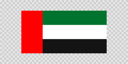 Flag of United Arab Emirates. Arabian national symbol in official colors. Template icon. Abstract vector backgroundのイラスト素材