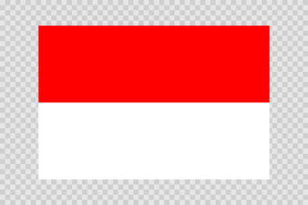 Flag of Indonesia. Indonesian national symbol in official colors. Template icon. Abstract vector backgroundのイラスト素材