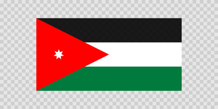 Flag of Jordan. National symbol in official colors. Template icon. Abstract vector backgroundのイラスト素材
