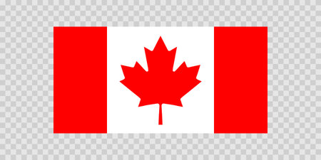 Flag of Canada. Canadian national symbol in official colors. Template icon. Abstract vector backgroundのイラスト素材