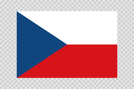 Flag of Czech Republic. Czech national symbol in official colors. Template icon. Abstract vector backgroundのイラスト素材