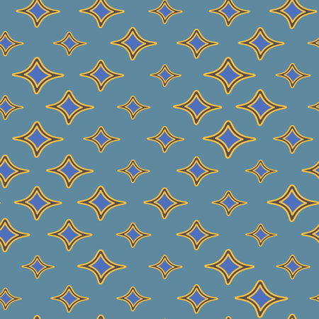 Arabic arabesque seamless pattern with colorful elements. Geometric background. Design greeting card for Ramadan Kareem, Islamic ornamental colorful detail of mosaic. Vector illustrationのイラスト素材