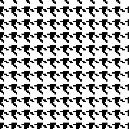 Geometric houndstooth black and white seamless pattern with pied-de-poule ornament. Monochrome...