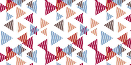 Triangle decoranive art backgrounds. Polygonal rainbow mosaic abstract vector illustration....