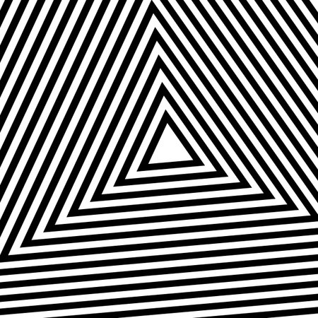 Swirl hypnotic black and white wave pattern. Monochrome abstract background. Vector flat geometric...