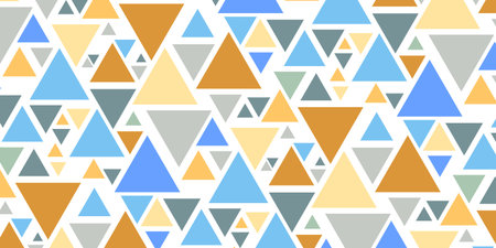 Triangle decoranive art backgrounds. Polygonal rainbow mosaic abstract vector illustration....