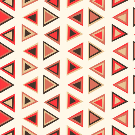 Seamless pattern with triangle decoranive art print. Polygonal rainbow mosaic background. Abstract...